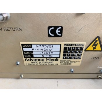 Advance Hivolt G303/51 A1016640 FE-SEM HV Power supply w/ Cable